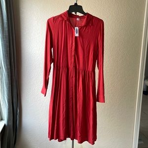 NWT Old navy red/orange midi dress
